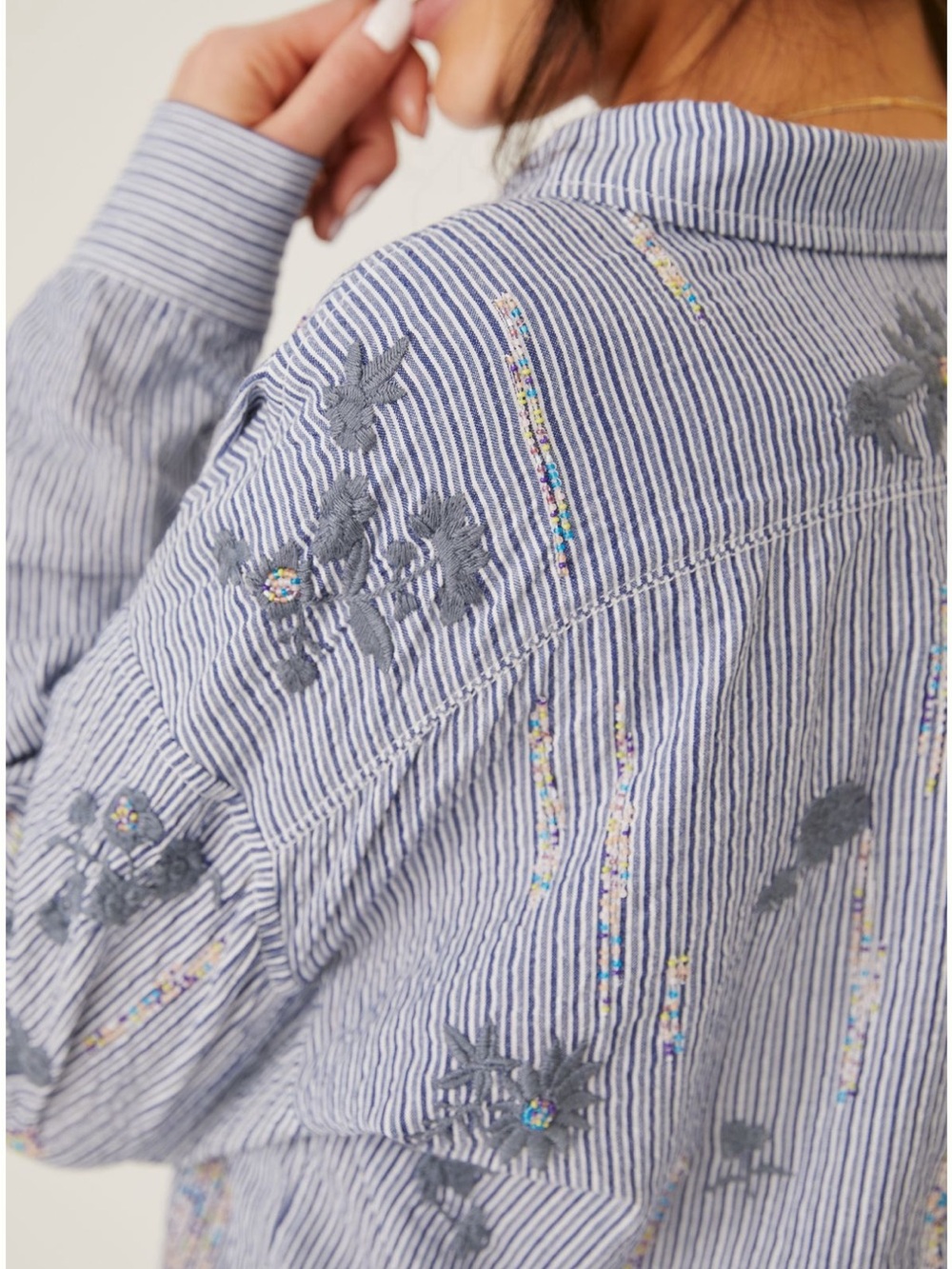 Pilcro Anthropologie beaded stripe
Button down - Picture 3 of 7